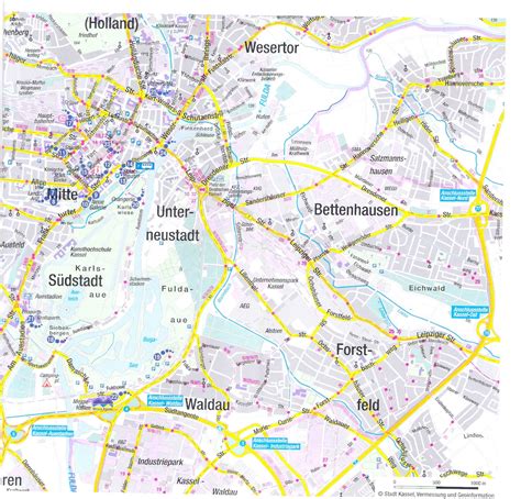 map of kassel germany and surrounding area